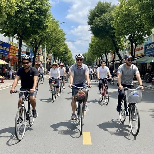 Vibrant Biking Culture on Vietnamese Road | Diverse Cyclists