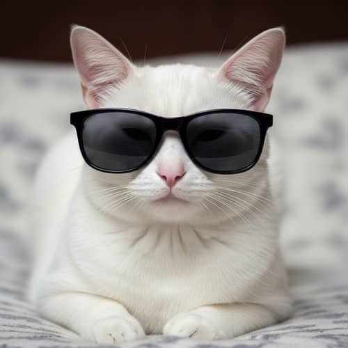 Stylish Domestic Cat with Sunglasses - Unmatchable Coolness