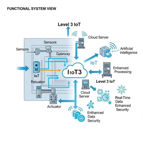 Detailed Vector Illustration of Level 3 IoT System Components