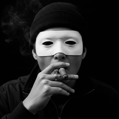 Anonymous Person Smoking a Cigar