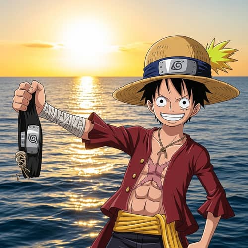 Pirate Character with Unique Style at Sea | Website Name