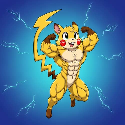 Ultra-fit Yellow Rodent-Like Creature | Fun-Loving Pikachu