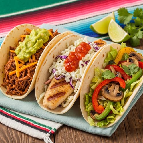 Delicious Tacos: Beef, Fish, Vegetarian - Ready to Enjoy