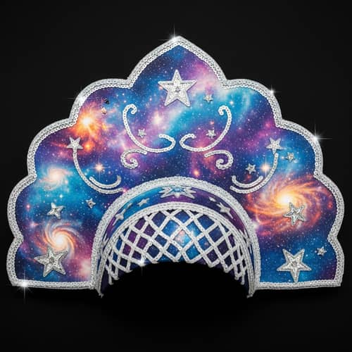 Space-inspired Traditional Russian Kokoshnik Headdress