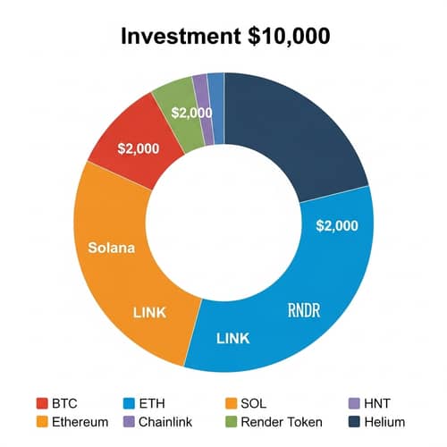 Top 5 Crypto Investment Breakdown - $10,000 Portfolio