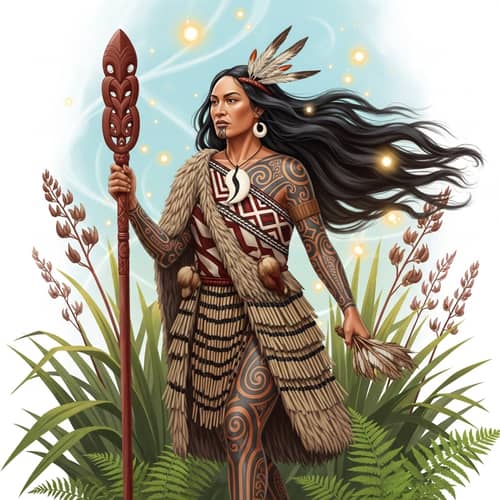 Ancient Maori Goddess - Divine and Powerful Depiction