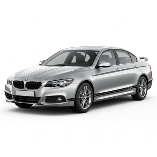 Sleek Silver Midsize Sedan Car | Aerodynamic Design