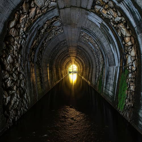 Tunnel with Light at the End