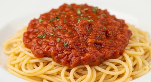 Delicious Spaghetti with Rich Tomato Sauce | Food Photography