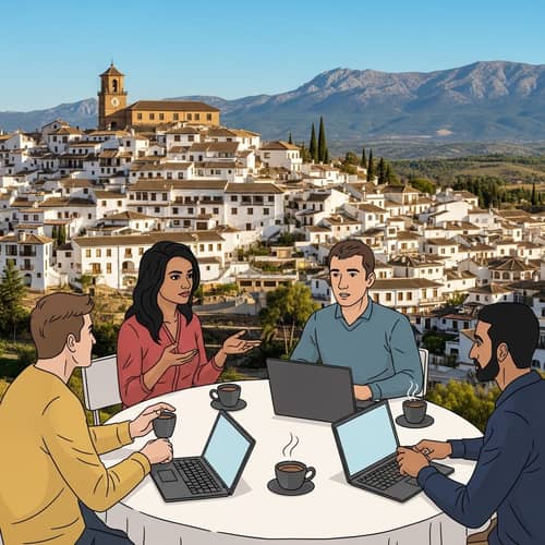 Digital Nomads Round Table in Spanish Landscape