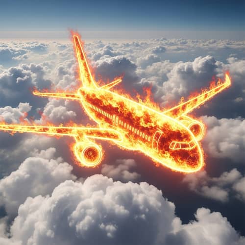 Awe-Inspiring Plane of Fire | Mesmerizing Beauty in the Sky