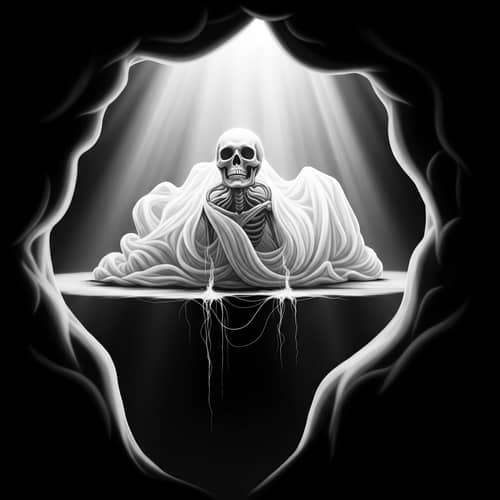 Ethereal Digital Painting: Vision of Death and Mystery