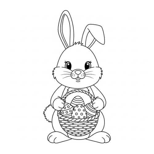 Easter Bunny Coloring Page for Kids | Free Printable Activity