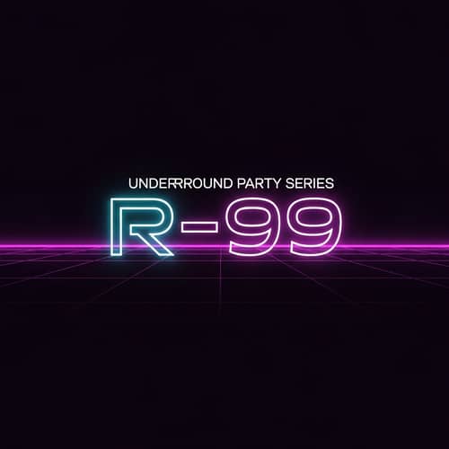 Sleek & Futuristic Logo Design for R-99 Underground Party Events Series