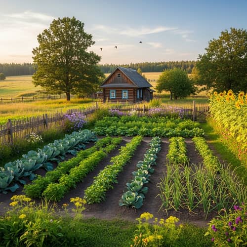 Rustic Belarusian Garden: Charm Amidst Rolling Hills
