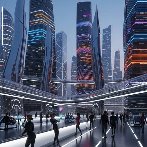 Futurist City Monuments: Advanced Urban Space Designs