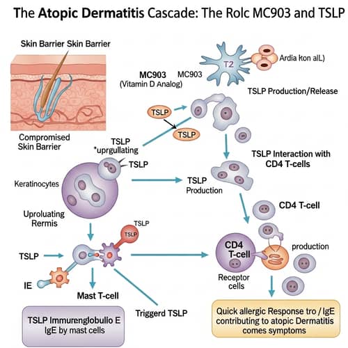 Illustrative Diagram: MC903 Protein & Atopic Dermatitis Pathogenesis Illustrative Diagram: MC903 Protein & Atopic Dermatitis Pathogenesis