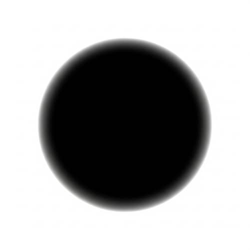 Deep Black Sphere Against White Background