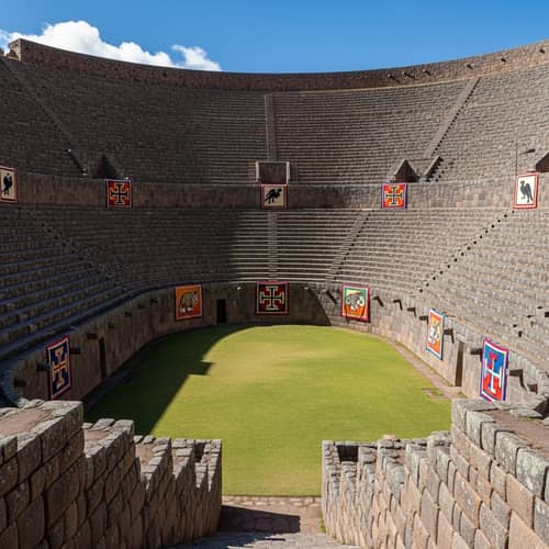Incan Stadium in Andes Mountains
