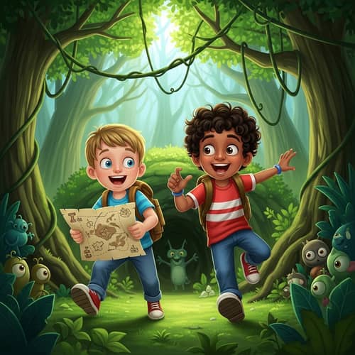 Enchanted Forest Adventure: Best Friends Discover Hidden Treasure