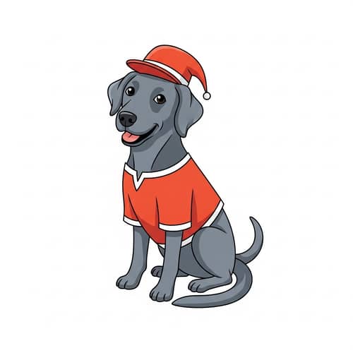 Adorable Grey Chartreux Dog Logo Design