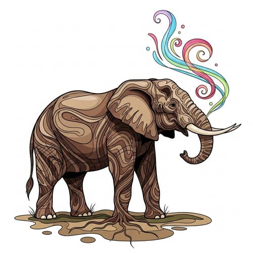 Abstract Elephant Art | Surreal Interpretation