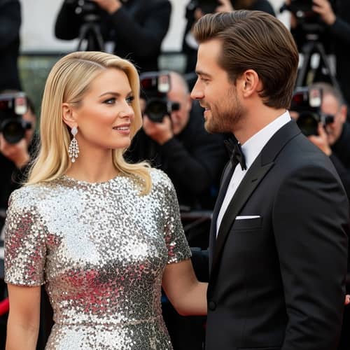 Margot Robbie and Robert Downey Jr Hollywood Red Carpet Affection