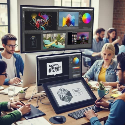 Digital Technology in Graphic Design | Workspace Scene