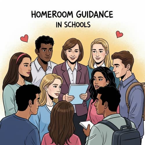 Heartfelt Homeroom Guidance Illustration with Diverse Students