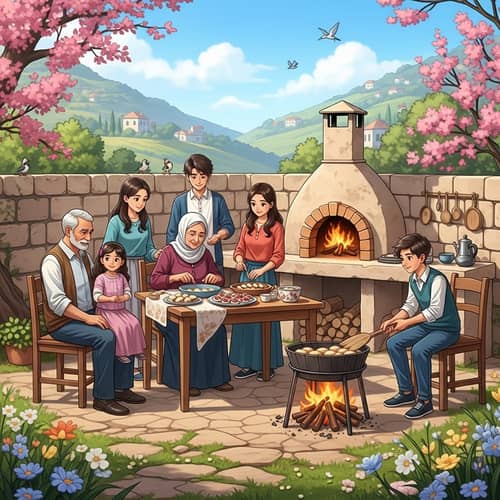 Idyllic Setting in Historic Levantine Village | New Year's Eve Dessert Preparations
