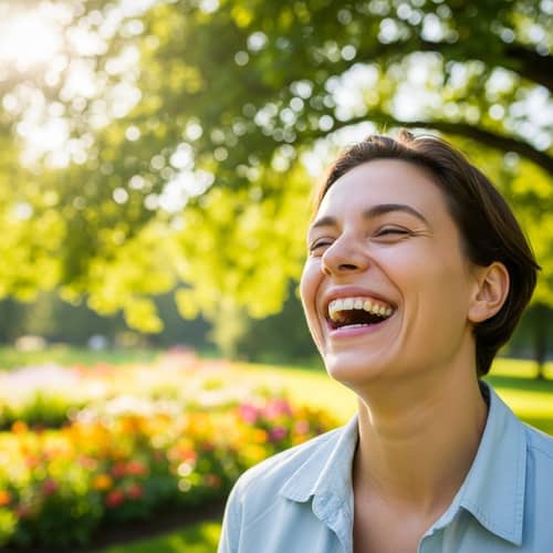 Delighted Person Showing Joy and Happiness