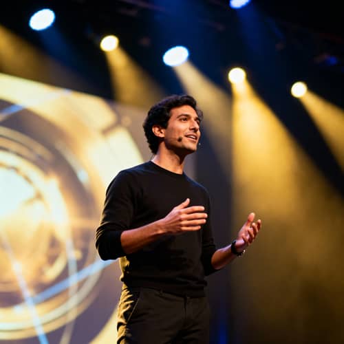 Dynamic Keynote Speaker on Stage