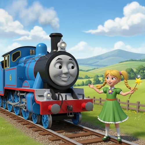 Thomas The Tank Engine Meets Star Butterfly in a Colorful Encounter