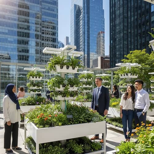 Urban Plant Life in Modern Setting | Diversity of Plants & Tech