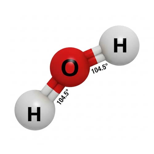 Accurate 3D Render of Water Molecule