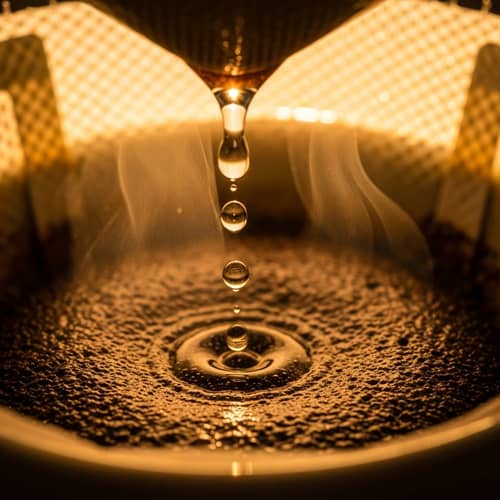 Drip Bag Coffee Brewing Process: Intricate Details & Textures