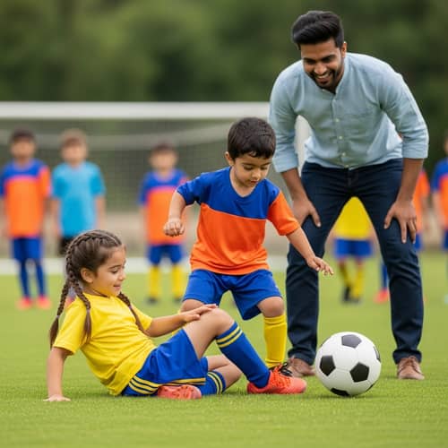 Candid Soccer Moment: Boy Tumbles On Girl | Innocent Chaos