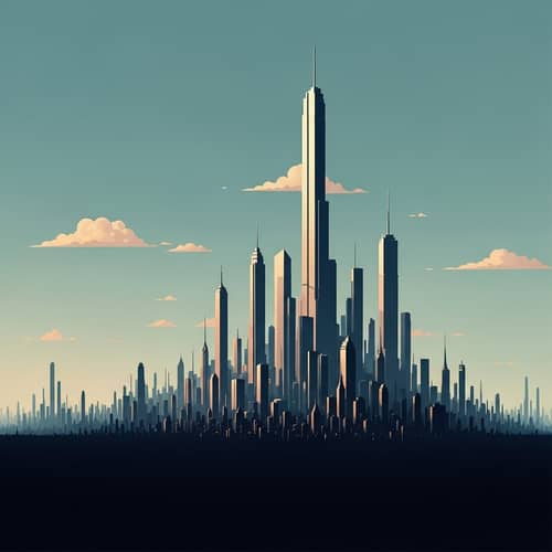 Abstract City Skyline Artwork