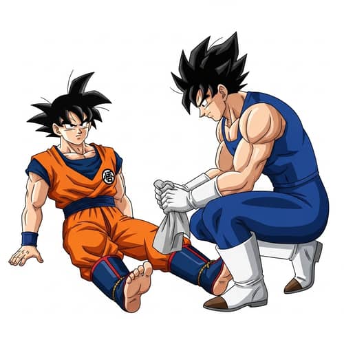 Action Anime Characters - unusual calm and care moment