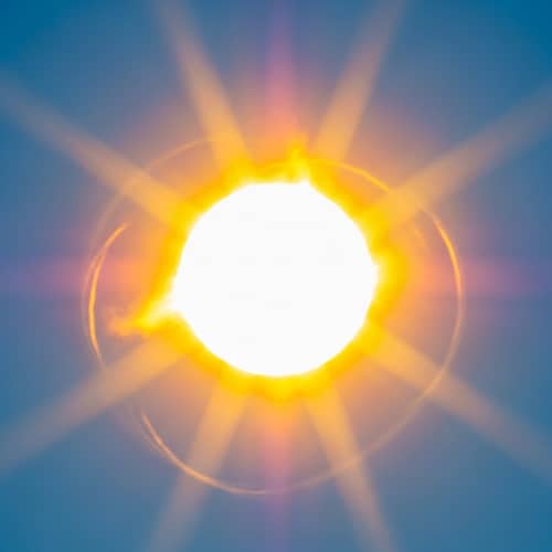 Sun at Zenith: Nature's Fiery Splendor