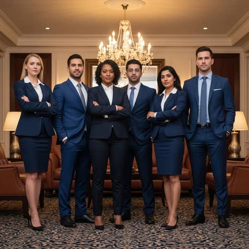Luxury Team with Diverse Professionals | Elegance in Diversity