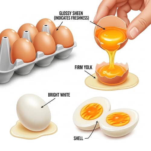 Fresh Eggs: Illustration of Quality and Freshness