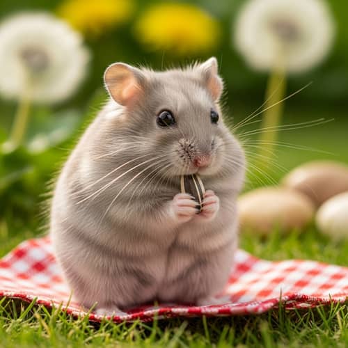 Adorable Light Grey Hamster | Cute Pet Photos
