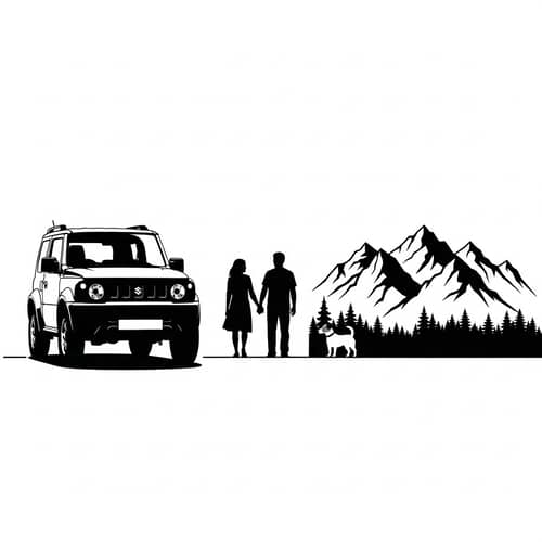 Suzuki Jimny Silhouette with Scenic Companions