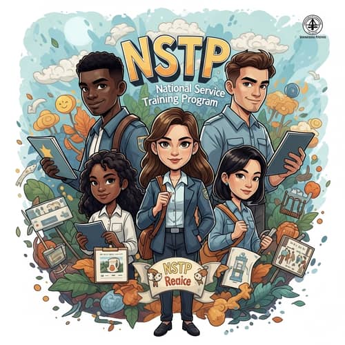 Vibrant NSTP Poster Illustration for CTU | Engaging Characters