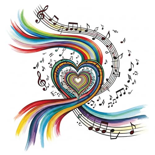 Captivating Visual Representation of Music with Vibrant Colors