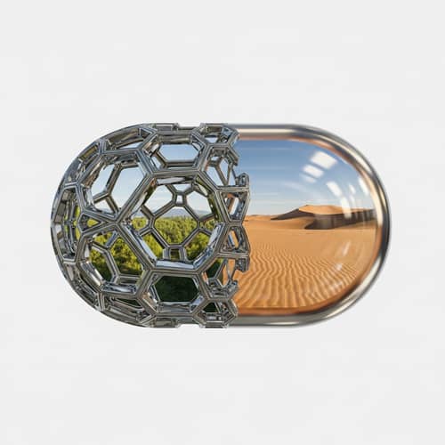 Mesmerizing Geometric Liquid Pattern in Metal Oblong Object