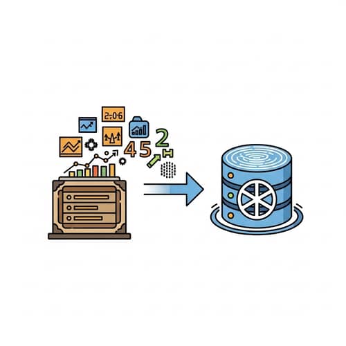 Data Migration Icon - Legacy to Modern Database Transition