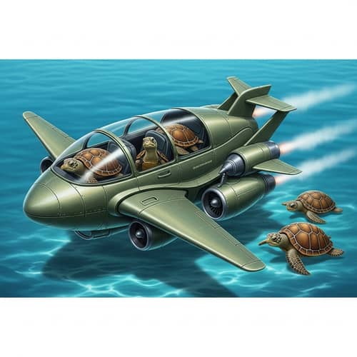 Unique Flying Vehicle for Turtles with Custom Compartments