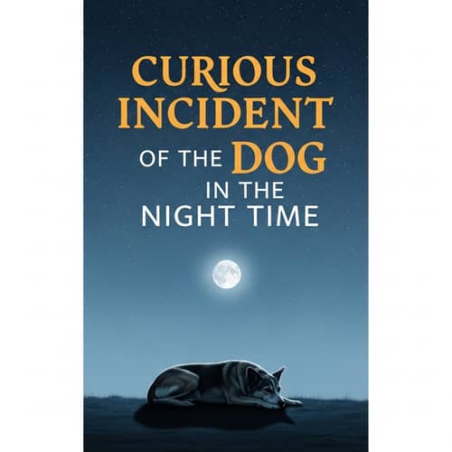 Mysterious Book Cover Design | Curious Incident of Dog in the Night Time Mysterious Book Cover Design | Curious Incident of Dog in the Night Time